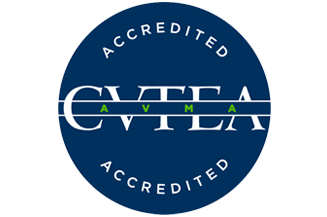  Committee on Veterinary Technician Education and Activities (CVTEA) Accredited logo.