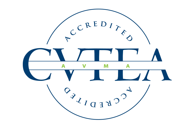 Committee on Veterinary Technician Education and Activities (CVTEA) Accredited logo.