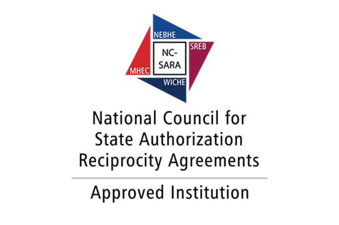 National Council for State Authorization Reciprocity Agreements Approved Institution badge.